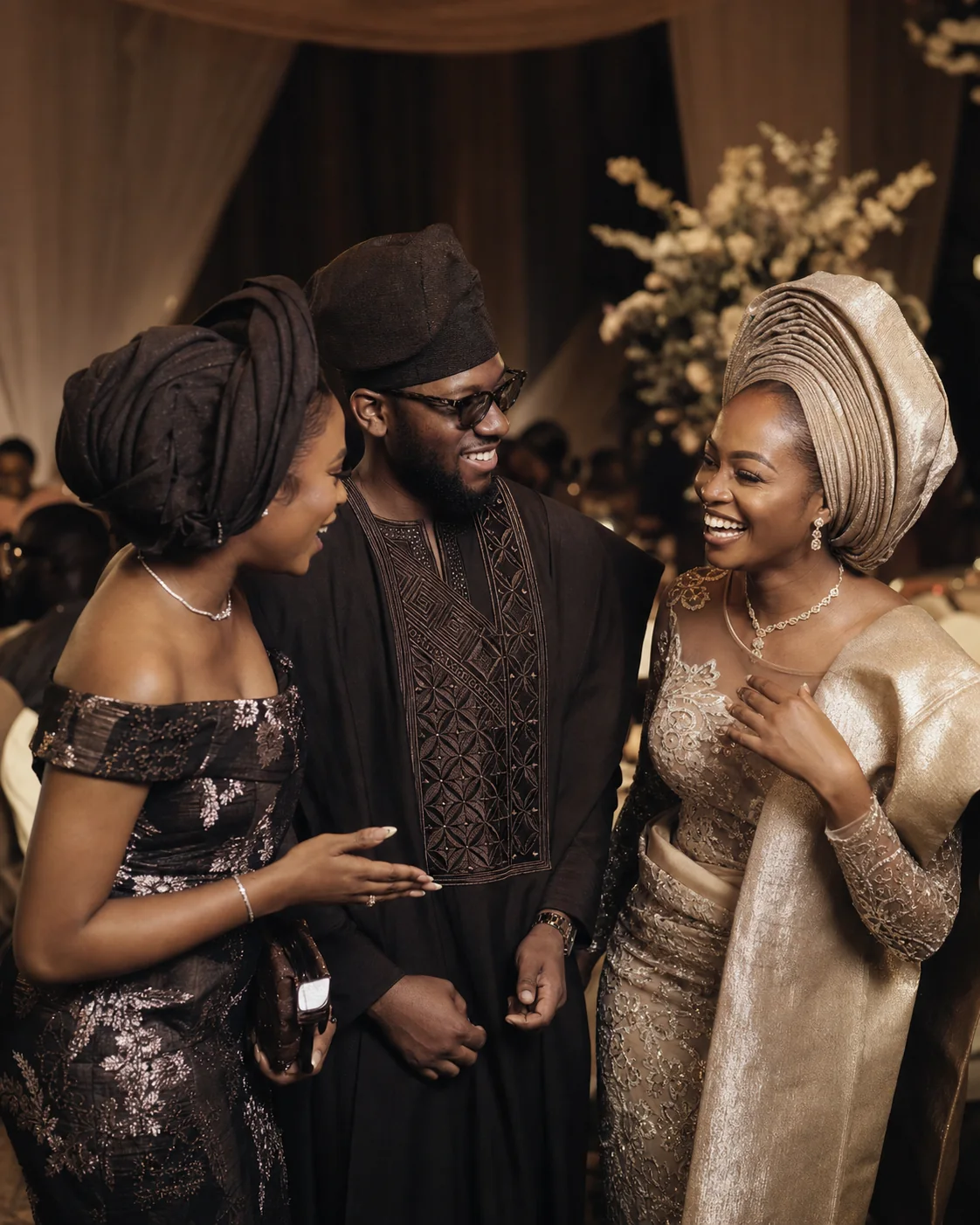 Owambe celebration in traditional attire